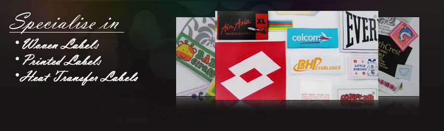 Clothing labels banner
